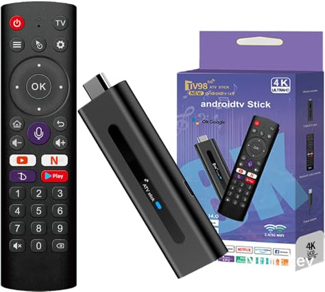 Android TV Stick 4K 2GB 16GB ROM H313 Quad-Core 64bit WiFi5 Dual 2.4G/5G WiFi HDR10+ HD Smart TV Stick Box
