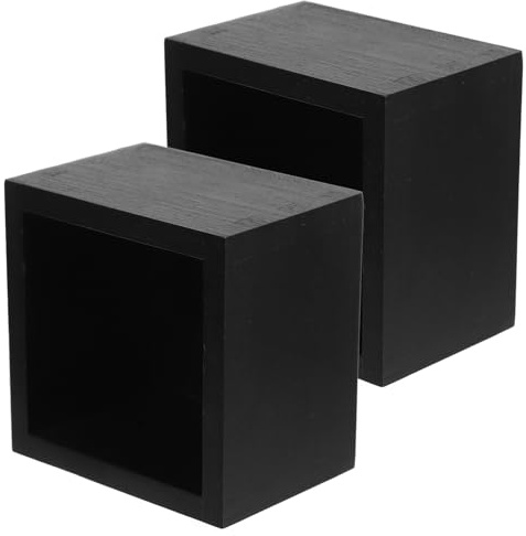 PRETYZOOM Caja de Madera para Sake Japonesa Estilo Japonés Pequeña, Soporte Cuadrado para 2 Vasos de Madera Acabado Negro, Caja Portavasos para Hogar y Uso en Sushi, Almacenamiento Compacto
