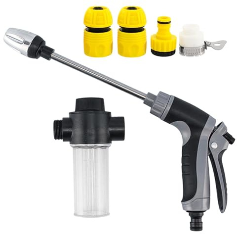 Boquilla de Manguera de Alta Presión,Limpiador Portátil para Automóvil con Patrones de Rociado Ajustables - Hidrolimpiadora Multifuncional para Limpieza de Coches - para Detallado,