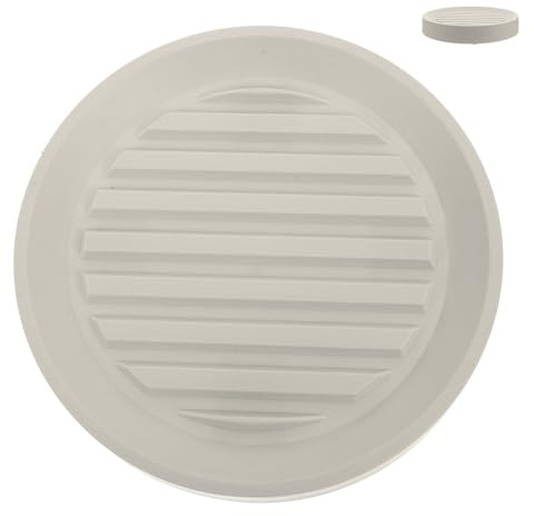 Artibetter Palet con Bandeja Redonda para Macetas con Ruedas, Color Blanco, Construcción Resistente y Movilidad Fácil para Plantas en Interior y Exterior