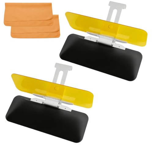 2 in 1 Car Sun Visor Extender, Extender Polarized Sunshade | 2 Pcs Day and Night Anti Glare UV Protection Clip On Sunshade, Universal Car Interior Fittings