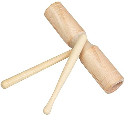Stylebest Strumenti Musicali a Cilindro in Legno a Doppio Suono per Giochi Educativi per Bambini 1 unità in Legno Pregiato (Piccolo cilindro sonoro doppio)