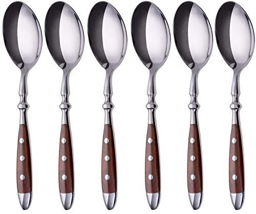 GRÄWE Nürnberg Lot de 6 cuillères à soupe Marron