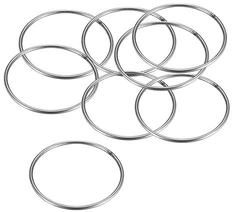 Edelstahl O Ring 100 mm Innendurchmesser 4 mm Dicke Umreifung geschweißt Runde Ringe 8 Stück