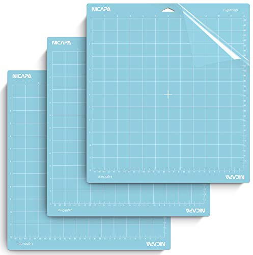 Nicapa 3 x Schneidematte für Maker 3/Maker/Explore 3/Air 2/Air/One (Blau, 30,5 x 30,5 cm, leichter Griff).