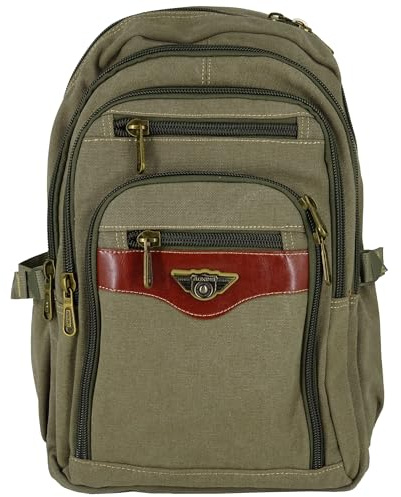 Aoking Rucksack Sport Reise Wander Schul Tasche Canvas Day Back Pack Outdoor grün