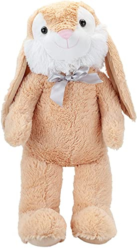 VFM E Store - Giant Easter Bunny Teddy 75cm - Super Soft Large Bunny Plush, Giant Teddy Rabbit With Embroidered Details and Ribbon, Easter Gift for Kids