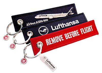 Lufthansa- Schlüsselanhänger - Airbus A350/Remove Before Flight - 3er-Set