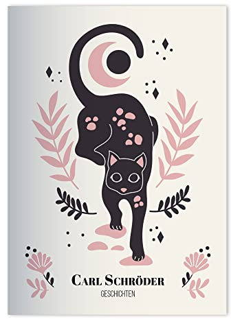 Kartenkaufrausch 16x personalisierte Künstlerische Designer DIN A5 Schulhefte, Schreibhefte mit Katze und Eule in Rosa Lineatur 9 (liniertes Heft)