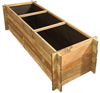 Habitat et Jardin Carré Potager en Bois Dhalia - 140 x 60 x 41 cm