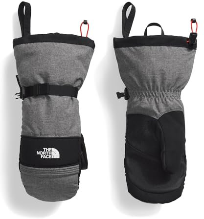 THE NORTH FACE Men's Montana Ski Mitt | Heavily Insulated Gloves, Water & Wind Resistant, Touchscreen Compatible, Adjustable Shockcord Hem, TNF Medium Grey Heather, XX-Large
