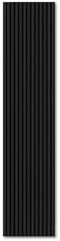 KAISER plastic Panneaux acoustiques - Couleur : noir - Panneaux muraux en différents formats - Décoration murale pour salon - Couleur pastel - Panneaux acoustiques - Mur à lamelles (240 x 60 cm - 1