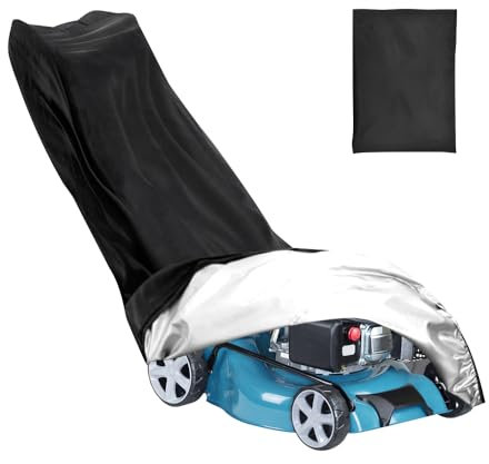 DTYGUIXE Copertura Protettiva per Tosaerba 210D,Telo Copri Trattorino Tagliaerba 210D Oxford,Copri Tagliaerba per Esterno Impermeabile con Custodia per Trattore Erba (193 x 112 x 64 cm,Nero)