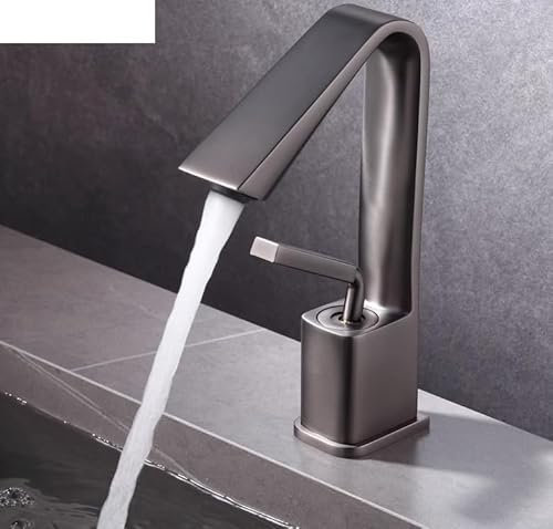 Gray hot and Cold Water Faucet undercounter Basin washbasin Bathroom Counter Basin, Grey