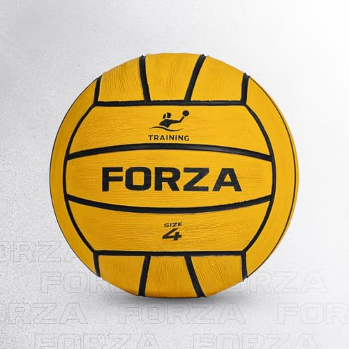 FORZA Vattenpolo träningsboll | Hållbar och slagtålig boll med grepp + teknik - lämplig för alla åldrar (paket med 1, storlek 4)