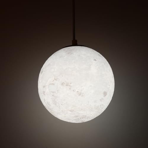LIGKIN Suspension Luminaire Boule Lustre en Acrylique Douille E27 Avec un Ampoule Lampe Suspendue Créatif pour Salon Chambre Salle à Manger, Ø20cm
