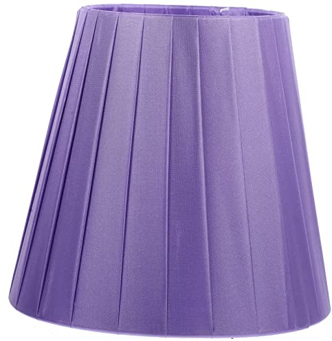 OSALADI 2pcs Lamp Shade Small Candelabra Lights Pendant Lampshade Kit Clip Light Decor Lilac Light Bulb Ceiling Light Covers Lampshades Adapter Cage LED Peony Pour Fabric Purple