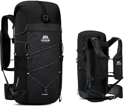 24L große Kapazität Kletterrucksack im Freien Camping Day Pack Reisetasche für Wandern Trekking Wanderung AONIJIE FH2524 (Negro)