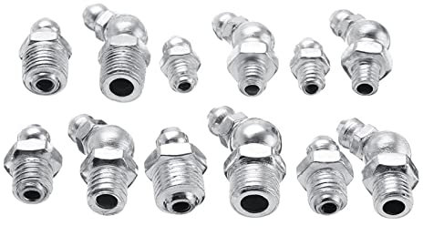 130pcs Grease Nozzle Metric M6/M8/M10 BSP UNF Metal Galvanized Assorted Car Connector Fittings with Box Pipe Fittings