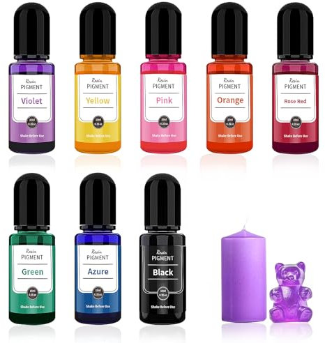 8 Stück Farbpigmente Für Gießpulver,Farbe für Gießpulver Beton Farbpigmente,Gießpulver Beton Farbpigmente Für Gipsbeschichtung DIY Produktion Zementbeschichtung Farbige Pigmente