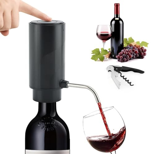 Aireador eléctrico de vino, dispensador de botellas de vino de un solo toque, decantador Win-e recargable por USB, con abridor Win-e, para amantes de Win e para principiantes