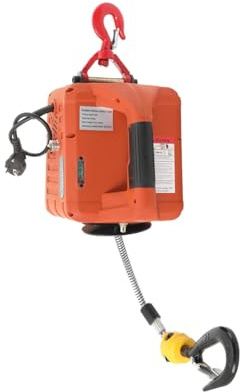 Elektrische Seilwinde, 1500W Elektrozug, 500 kg Tragfähigkeit, Hubhöhe von 7,6 Metern, verzinktes Stahlkabel mit drahtloser Fernbedienung, geeignet für Baulagerwerkstatt