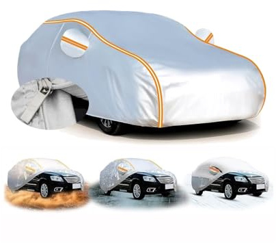 Auto Abdeckplane Outdoor 100% Wasserdicht für BMW 1 Series F21 2011-2019, Winter Vollgarage Autoabdeckung Schnee- und Windschutz Garage Autohülle Allwetterschutz Autoplane