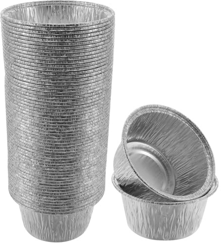 Ipetboom 100pezzi Teglia per Uova in Alluminio Tazze di Alluminio per Muffin Pirottini per Muffin in Teglia per Pirottini per Stampi per Cupcake