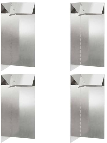 vidaXL Valla para Caracoles 4 uds. 10 x 10 x 25 cm Acero Inoxidable