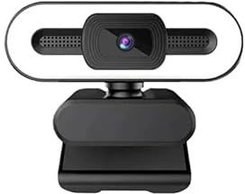 YVAAASIYC Webcam Full HD 4K 2K 1080P for Ordinateur Portable, Webcam avec Microphone et éclairage, Diffusion en Direct Automatique, Flexible(4K)
