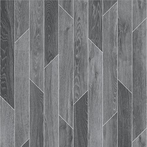 Hungarian Oak 999D Grey Oak Wood Staggered Effect Rimini Vinyl Flooring | - 2m x 1.5m (6ft6 x 4ft11)