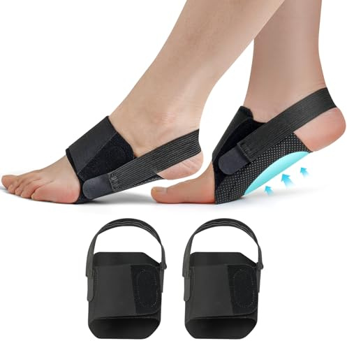 Pnrskter Plantar Fasciitis Foot Arch Support, 1 Pairs Adjustable Arch Supports Insoles for High & Fallen Arch, Feet Pain Relief, Flat Feet，Non-Slip Silicone Arch Support Braces