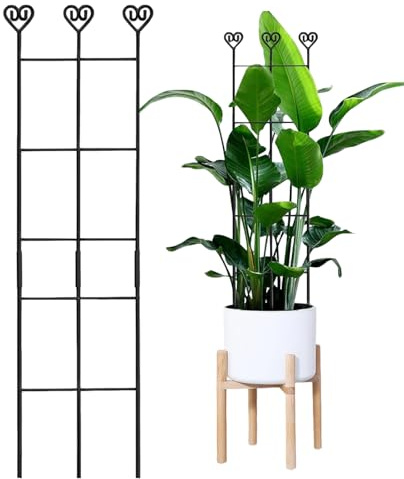 Treillis pour d'intérieur - Barres réglables en métal Inoxydable - 82,8 cm - pour grimpantes - pour grimpantes - Lierre Clematis Philodendron - Balcon Jardin Terrasse