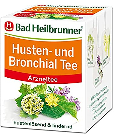 Bad Heilbrunner Husten- und Bronchial Tee im Filterbeutel, 6er Pack (6 x 8 Filterbeutel)