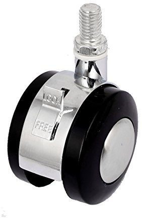 Aexit Office Chair Alloy Swivel Twin Wheel Caster w Brake 2 Black (676ae56f8d18efdbd707e117191d8969)