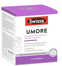 SWISSE Umore-Integratori con Vitamina B12 per Stanchezza e Supporto a Sistema Nervoso e Funzione Psicologica, Integratore con Vitamina B6 per Regolazione Attività Ormonale, 50 Compresse Made in Italy
