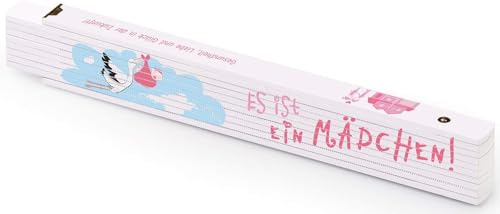 Metrie™ Kinder Wachstumszollstock |Zollstock/Zollstöcke - Gliedermaßstab | Maßstab - 2m - Natur Buche - Duplex Teilung, Hergestellt in der EU (Mädchen)
