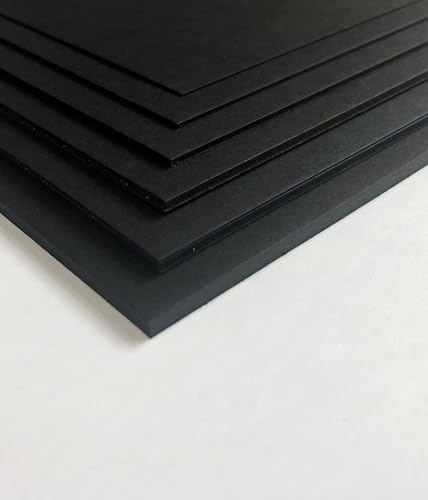 BRAMANTE Vollpappe tiefschwarz I 70 x 100 cm I 10 Stück (0,5 mm)