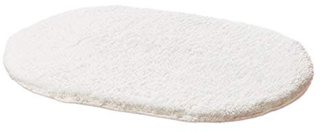 HONGBI rutschfest Badematte Verdicken Hochflor Badteppiche mit Wasserabsorbierenden Waschbar Weich Mikrofasern Badezimmerteppich,Saugfähige Badvorleger für Badezimmer Badewanne Küche Weiß 80x160CM