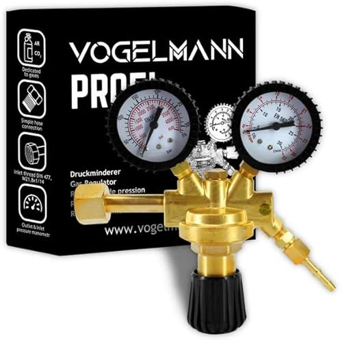 Regolatore di gas Profi Argon / CO2 Vogelmann, riduttore bombola del gas GAS saldatura CO2, Ar, MIX
