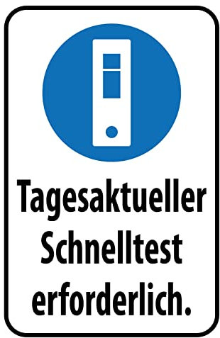 Aus Holz 20x30cm Tages Aktueller Schnelltest Erforderlich Hinweisschild Tafel