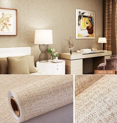 Linen PVC Self Adhesive Wallpapers for Bedroom Living Room DIY Decorative Film Wall Stickers Contact Paper Home Decor