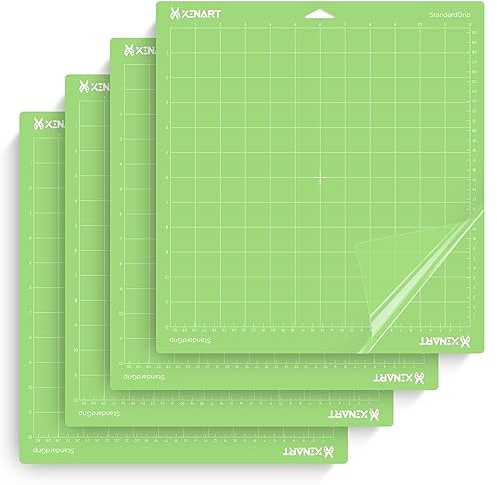 Cutting Mats for Cricut Mat Replacement, Compatible with Cricut Maker 3/Maker/Explore Air 2/Air One/Explore 3 Cutting Mats Accessories 4 Pack Green StandardGrips Adhesive 12X12 30.5cmX30.5cm