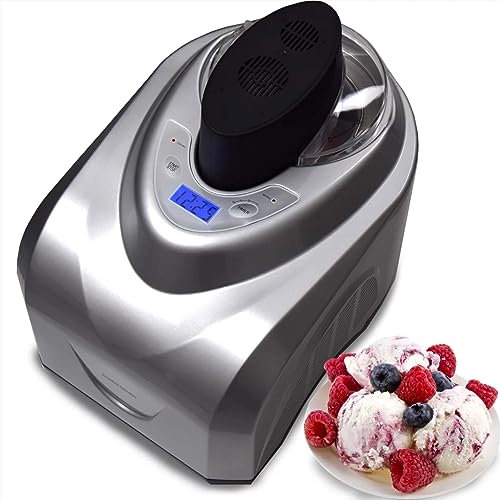 Syntrox Germany Eismaschine Zentoria Frozen Yogurt Maschine Softeismaschine Digital, Softeis selber machen, Softeisautomat, Leistungsstarke Eisherstellung, mit Timer
