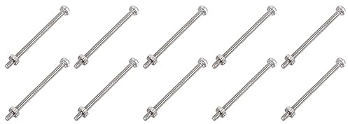 QUARKZMAN M2x30mm Tornillos de Cabeza Hexagonal con Tapa Estriada Juego de Tuercas 30 Piezas de Acero Inoxidable para Electrodomésticos, Plateado