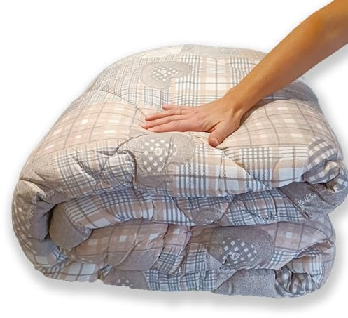 Home Tresor - Trapunta Coperta Autunnale Invernale Matrimoniale Piumone Imbottito Letto Caldo Morbida Microfibra Anallergica Traspirante Antiacaro 2 Piazze Dis.5 cm 250x250