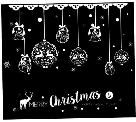 jojofuny Weihnachts-wandaufkleber aus Abnehmbar und Wiederverwendbar mit Motiven für Fenster Vitrinen Wohnzimmer und Schlafzimmer Frohe Weihnachten