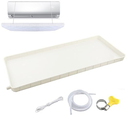 DJJYCTNM Air Conditioner Drip Pan, Air Conditioner Unit Water Tray PP Tray Water Collector Pad - Perfect for Indoor/Outdoor Split Air Conditioner Heat Pump Systems (Color : 1-2P, Size : 500cm Hose)