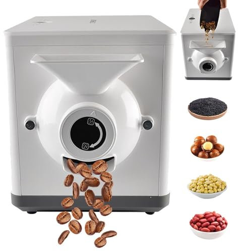 Generic 1500g Automatic Coffee Bean Roaster, Commercial Coffee Roasting Machine with Timing and Temperature Control, 1600W Stainless Steel Liner