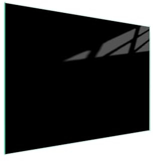 DarHaus Tabla de Cortar de Vidrio Templado – Cubierta de Cocina y Protector de Vidrio Resistente – UNA Pieza 30x22 cm negro